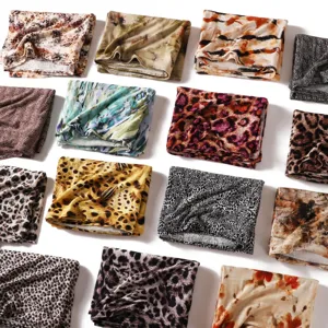 Wholesale leopard snakeskin print mercerized cotton long scarf fashion elastic headwrap