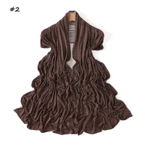 Stylish brown animal print long scarf with high elasticity and elegant draping design.
