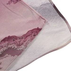Élégant foulard châle en coton mercerisé tie-dye aquarelle pour femme voyage plage.