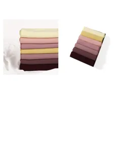 Detailed view of candy color macaron solid chiffon long scarf soft versatile gauze hijab.