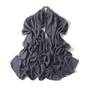 Dark grey chiffon scarf detail, lightweight draped fabric texture for women daily wear.