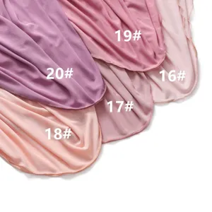 Stretch mesh long scarf detail showing candy colors and lightweight breathable fabric texture.