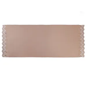 Luxury floral embroidered glossy solid color long scarf shawl for women sun protection.
