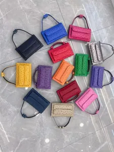 Ostrich pattern leather baguette shoulder bag, colorful chic flap handbag for women.