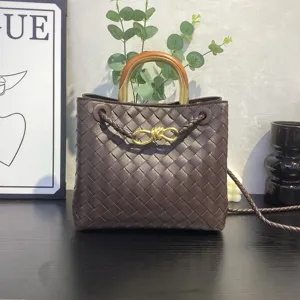 Fashion Woven Cowhide Leather Tote Bag Luxury Designer Handbag Casual Commuter Top Handle Shoulder Bag For Women