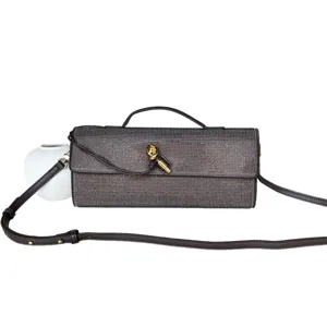 Élégante pochette de soirée en strass, sac à main de luxe avec nœud et bandoulière.