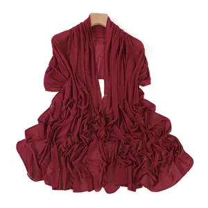 Burgundy sheer mesh shawl scarf featuring sparkling rhinestones detail, lightweight and elegant design.