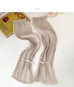 Manches de protection solaire plissées unies avec boutons chinois pour femmes conduisant.