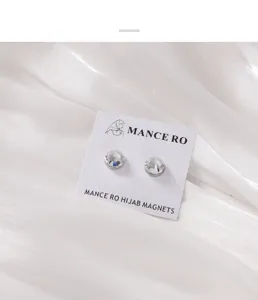 Sprankelende kristallen strass hijab magneten, veilige magnetische speldjes voor sjaals.