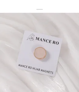 Elegantes Hijab Magnetclip mit Marmormuster Design, starke Brosche fuer Schal und Tuch.