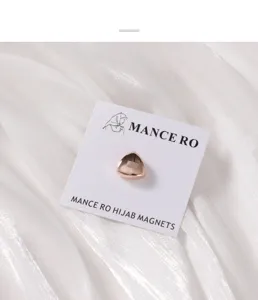 Glanzende driehoekige magnetische hijab speld voor vrouwen, antislip sjaal clip.