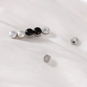 Parel strass magnetische broche knoppen voor sjaals, sterke magnetische sluiting set anti-glans.