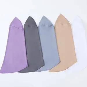 Four-season solid color milk silk hijab versatile simple head cover comfortable breathable headscarf