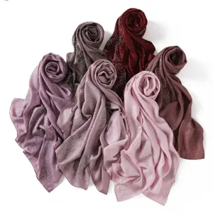 Chiffon Rhinestone Long Scarf Glitter Sparkle Shawl Hijab Women Fashion Wrap Beach Towel