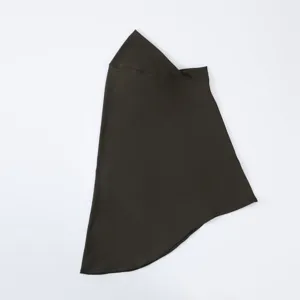 Detailed view of the solid color milk silk headscarf fabric, soft texture, seamless edge design.