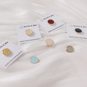 Luxus Marmor Öl Tropfen magnetische Brosche Hijab Nadel Anti-Blendung Kleidung Verschluss