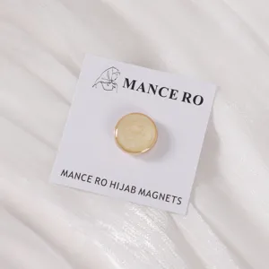 Cremefarbener Marmor Hijab Magnetknopf, elegante Brosche und Schlachttuchclip, starker Magnet.