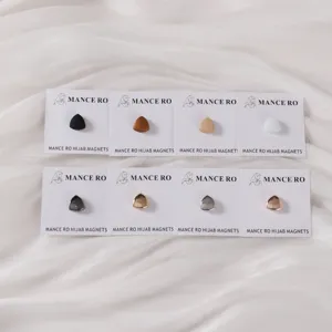 Matte en glanzende driehoekige magnetische hijab spelden, sterke kledingclips.