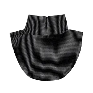 Women striped false collar mock turtleneck detachable winter warm sweater collar dickey