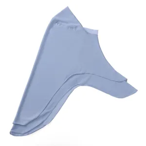 Detailed close up view of the double layer chiffon swallowtail hijab soft fabric.