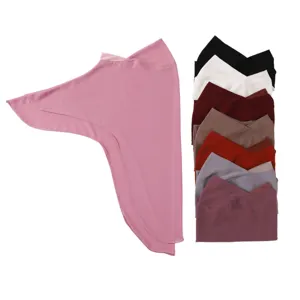 Comfortable double layer chiffon swallowtail hijab solid color pullover Muslim headscarf for women