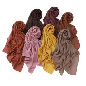 Women fashion chiffon hijab scarf with sparkling rhinestone polka dots elegant head wrap