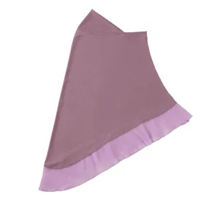 Chiffon ruffle headscarf detail showing soft fabric and elegant pleated hem design for women wear