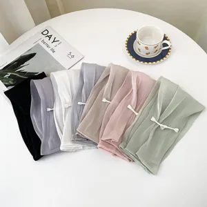 Manches de protection solaire plissées unies avec boutons chinois pour la conduite et le cyclisme.