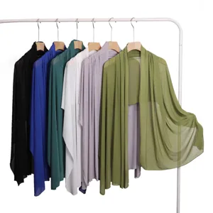 Solid color starlight hot drill elastic mesh long scarf shawl, women breathable sun protection wrap.