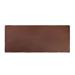 Solid brown hot-drill elastic mesh long scarf shawl for women flat lay main view.