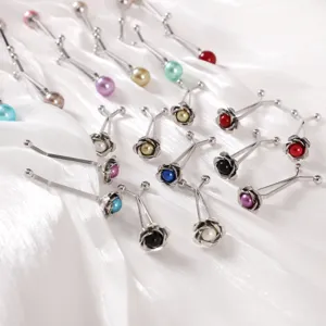 Pince Anti-éblouissement Perle Fleur Foulard Châle Broche Épingle Accessoires De Mode