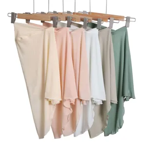 Hijab elastico in tinta unita da donna, comoda sciarpa scialle morbida, vari colori disponibili.