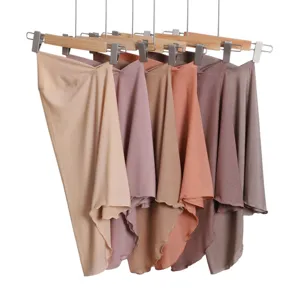 Donna hijab sotto-cuffia elastica tinta unita jersey copricapo musulmano sciarpa moda comoda