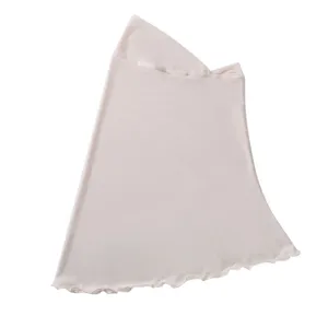 Solid color elastic mesh slip-on head cover detail, lightweight and breathable fabric.