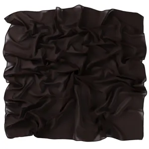 Solid color pearl chiffon square scarf hijab 90cm detail, soft lightweight fabric fold display