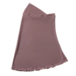 Detail view of stretch mesh solid color head scarf hijab cap for women daily wear comfortable