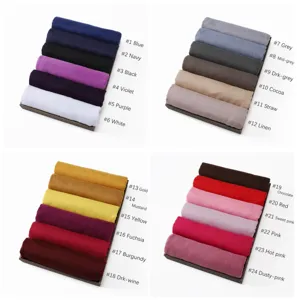 Solid color polyester voile long scarf fashion shawl simple versatile travel neck accessory