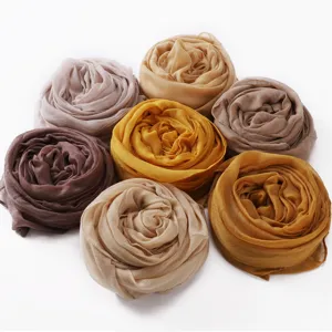 Solid color lightweight thin scarf shawl for women travel decor sheer versatile long wrap
