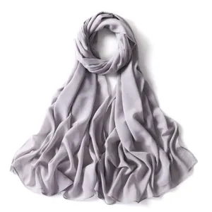 Sciarpa hijab in chiffon glitter tinta unita da donna, elegante scialle lungo luminoso.