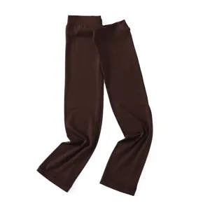Solid brown modal sun protection arm sleeves detail view, breathable and soft fabric texture.