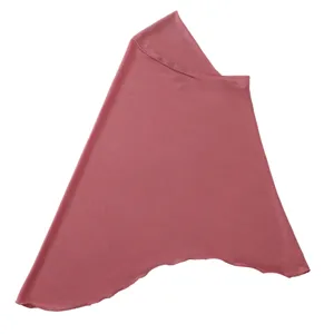 Hijab elasticizzato a tinta unita da donna, tessuto stretch comodo, copricapo rosa antico.