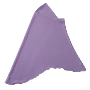 Hijab elastica viola da infilare per donna, foulard moda monocolor comodo per uso quotidiano.