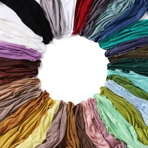 Λεπτομερής όψη χρωματιστών σκούφων hijab από modal, ελαστικά εσωτερικά καλύμματα κεφαλής.