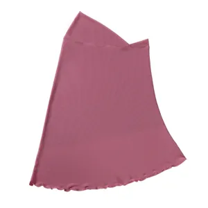 Detailed view of the solid color stretch mesh headscarf, soft texture and breathable fabric.