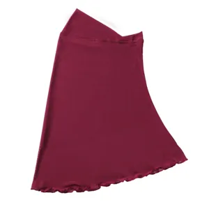 Solid color stretchy mesh slip-on headscarf detail view, lightweight and breathable material.