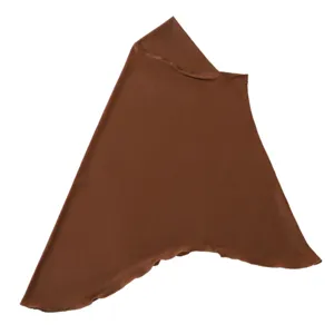 Hijab elasticizzato marrone tinta unita da donna, copricapo elastico comodo per giorni.