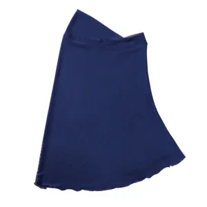 Solid dark blue stretch mesh head cover detail showing lightweight breathable fabric texture.