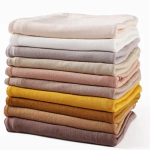 Solid Color Mercerized Cotton Soft Breathable Women Hijab Scarf Hijabs Long Wrap Shawl Fashion Daily Accessories