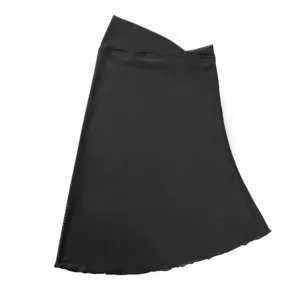 Detailed view of the black elastic mesh head cover fabric texture and fine stitching craft.