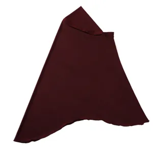 Hijab elastico in tinta unita da donna comodo copricapo foulard scialle bordeaux